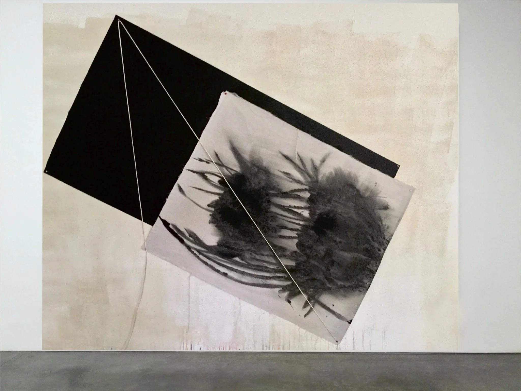 raft   tar paper, canvas, pins, rope