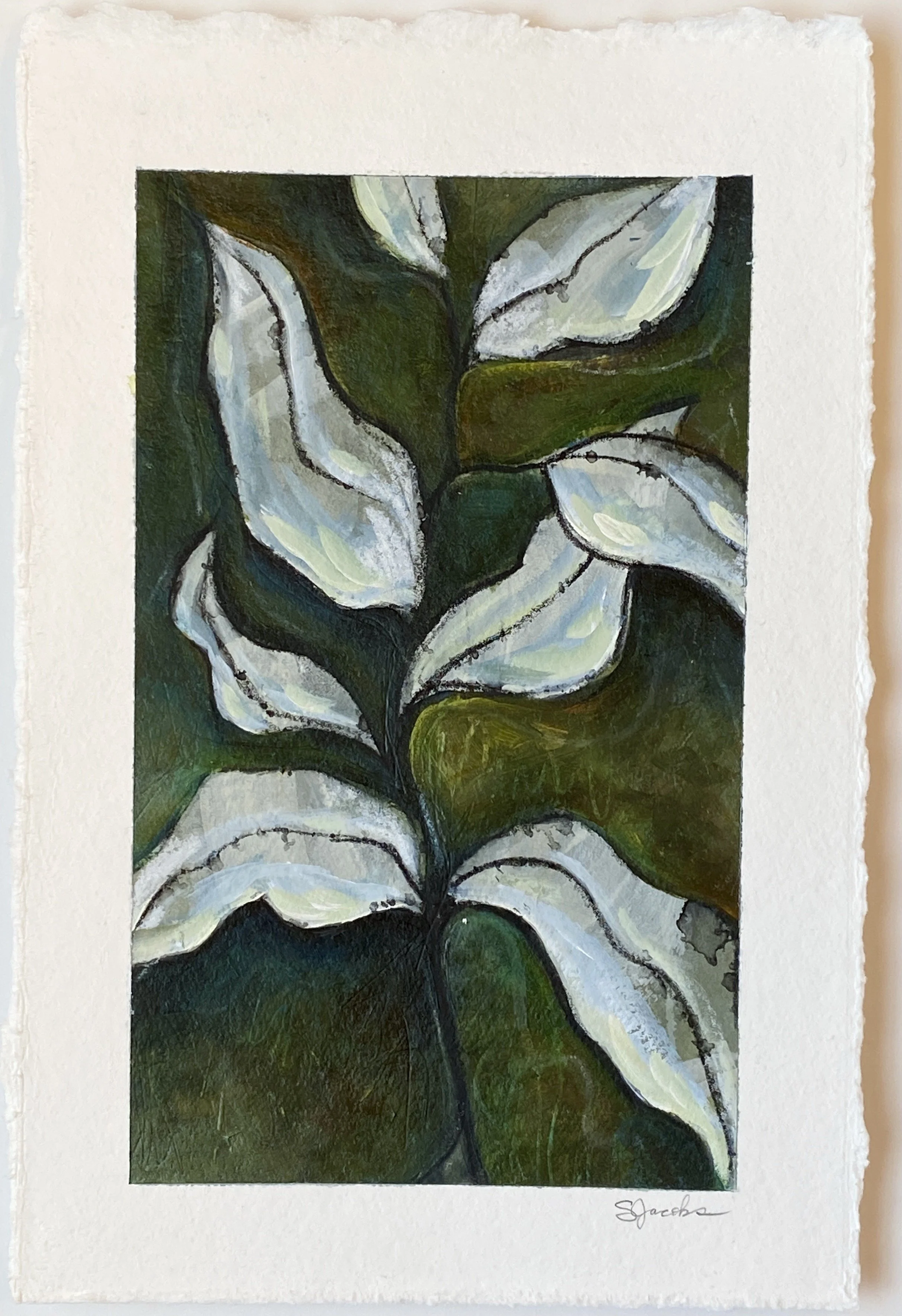 GreenLeavesOnPaper_Print_ShelleyJacobsNov2021.JPG