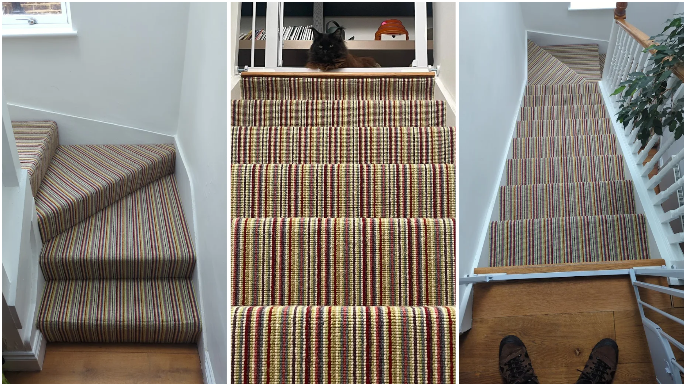 Mississippi Striped Wool Stairway Transformation in NW6