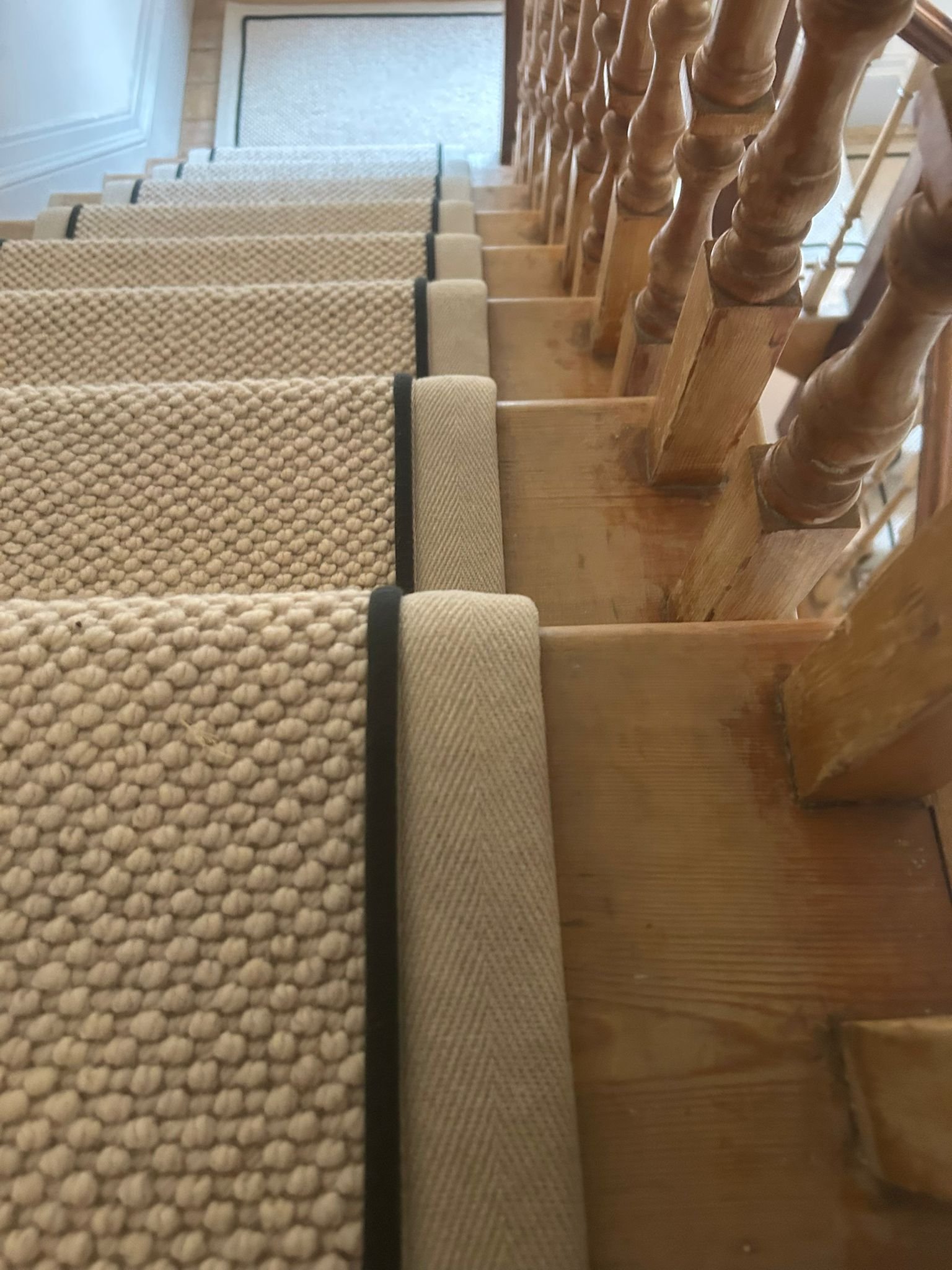 Butterwick - Taro (Cotton Herringbone -Eggshell with Pine piping)
