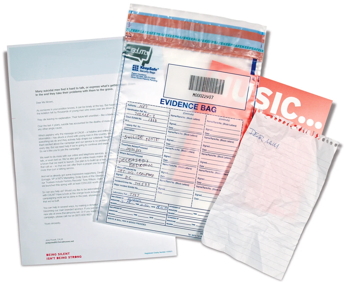 C.A.L.M. ‘SUICIDE NOTE’ – DMA GOLD WINNER