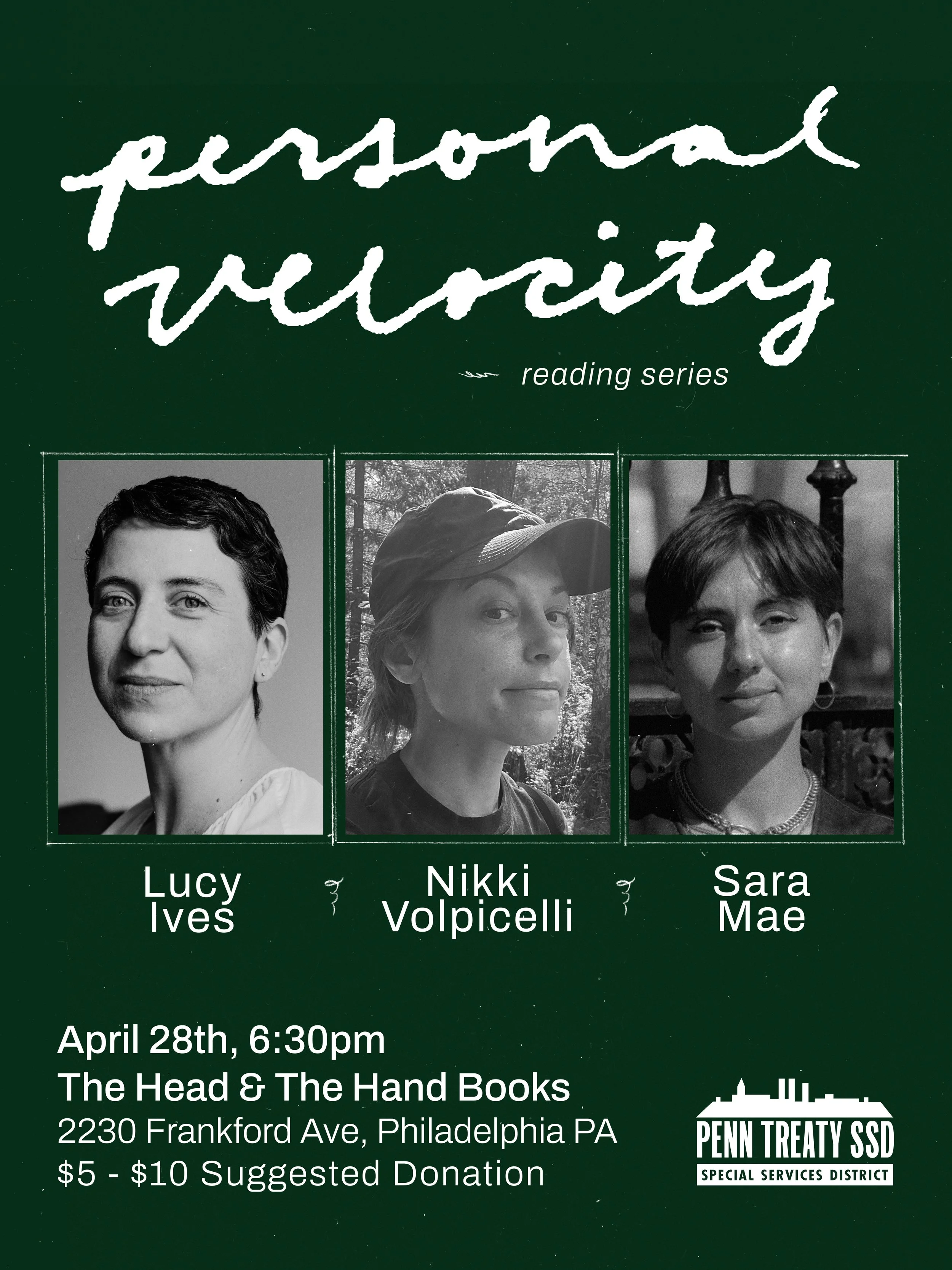 Personal Velocity Reading Series (April)