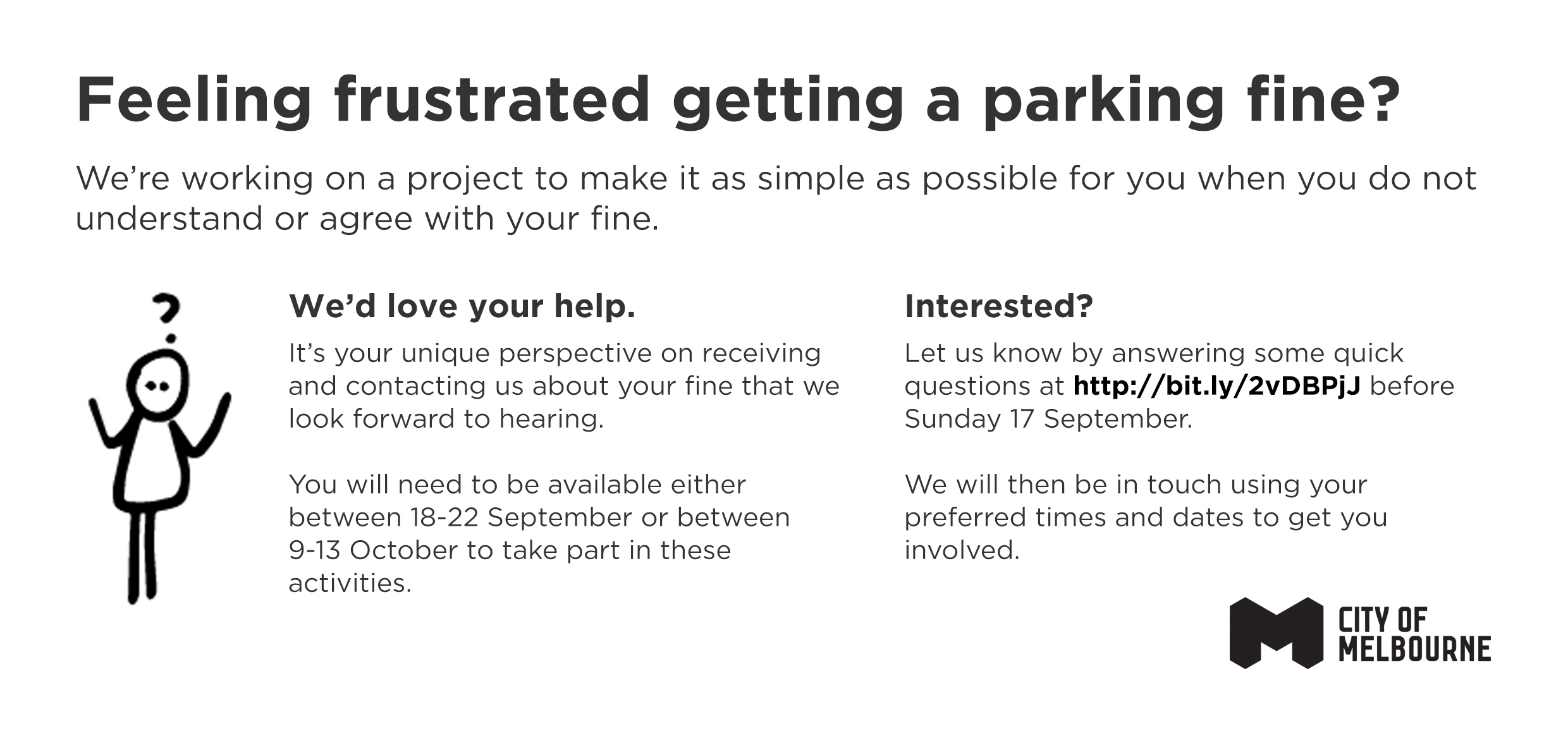 Customer outreach: Invite included with the outcome letter people received.