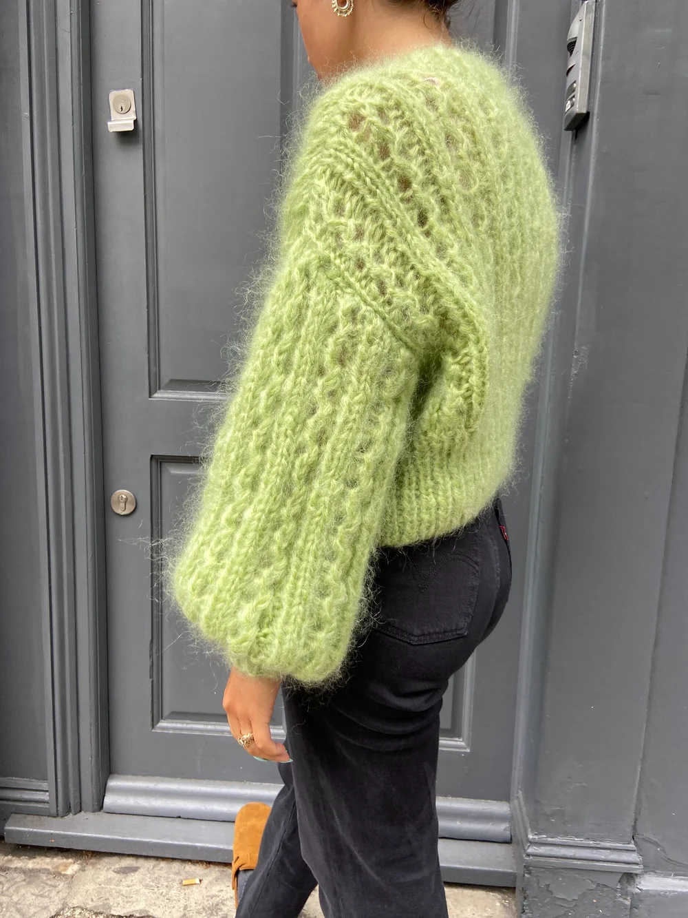 ROSEKUMO PISTACHIO CARDIGAN — i n N E O S S