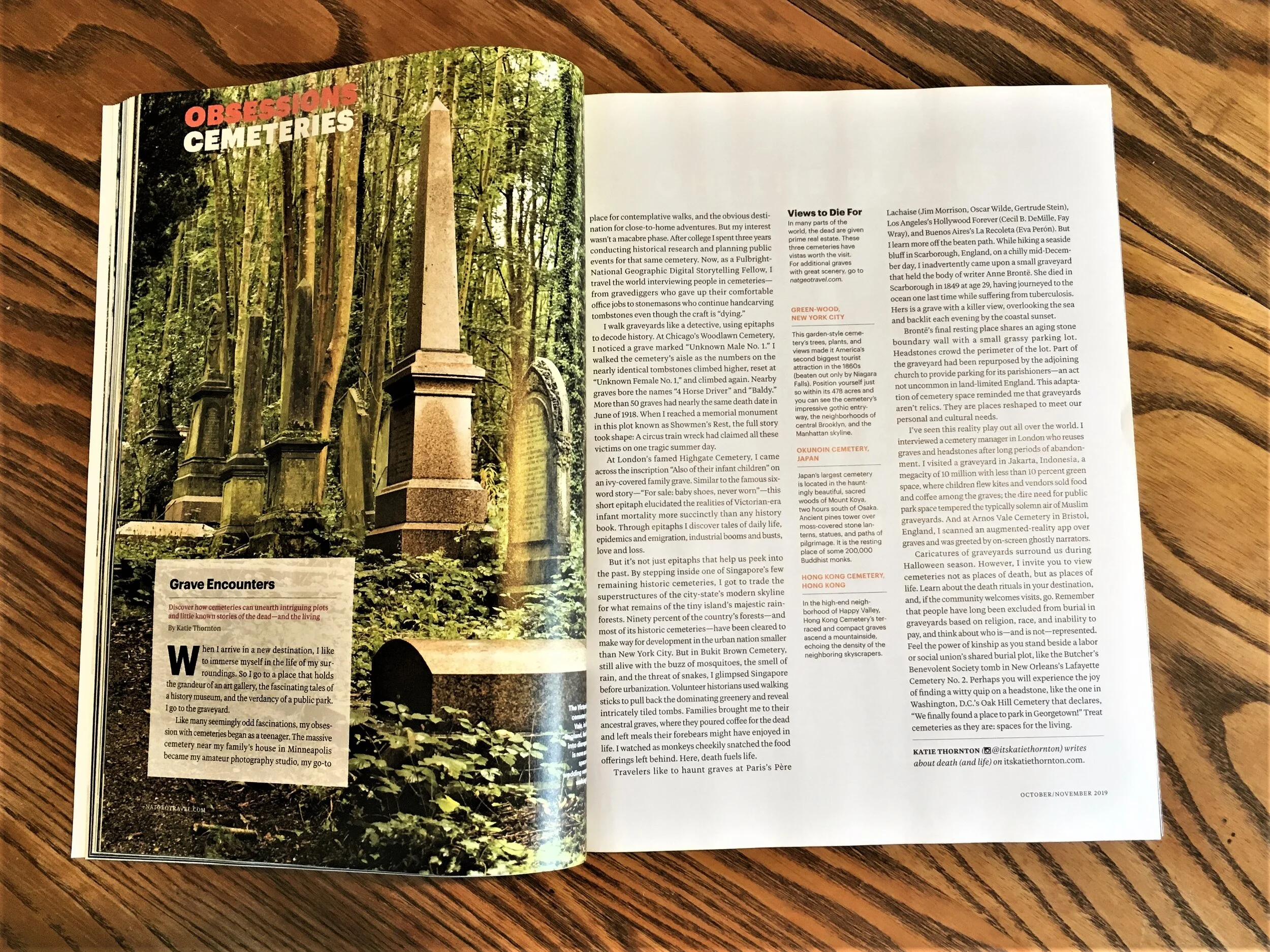 Katie Thornton National Geographic Obsessions Essay Cemeteries Writer Author Fulbright Podcast