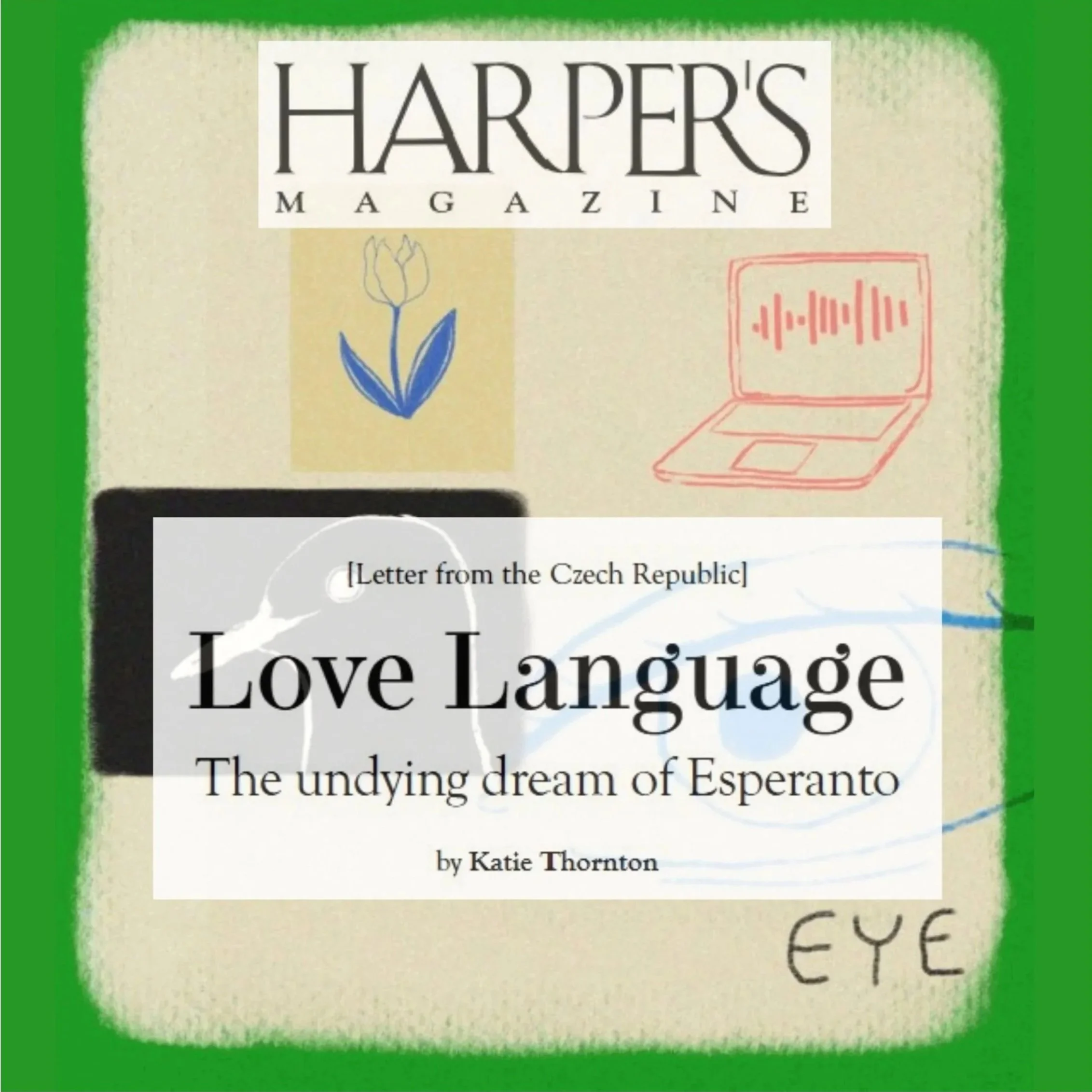 Katie Thornton Harpers Esperanto Writer Author