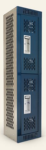14 gauge steel doors with 20 gauge liner. Sides punched for ventilation, then powder coated in our automated coating facility to ensure all metal surfaces are fully coated. Sides and back are 16 gauge.