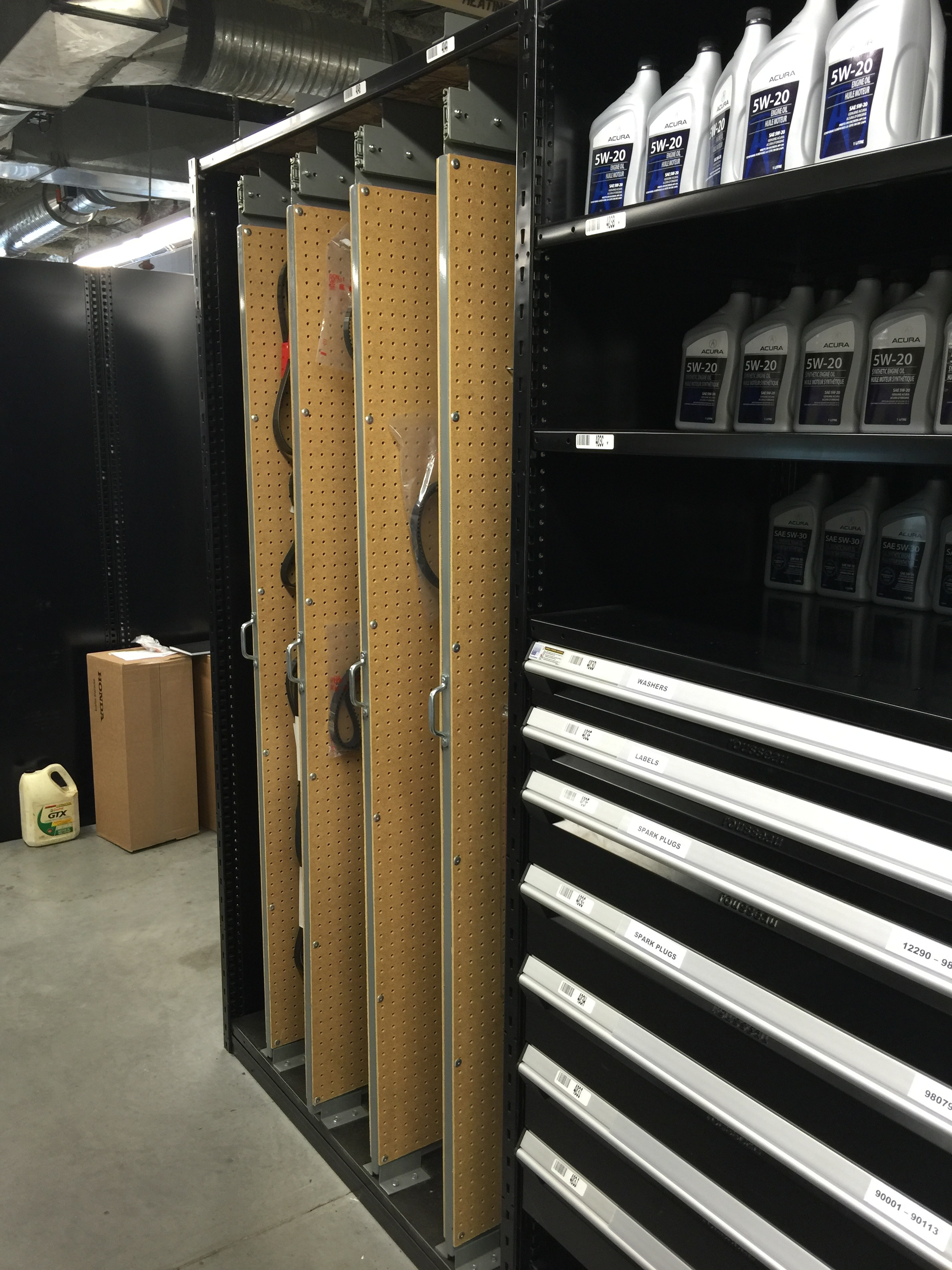 Integrate with your parts shelving