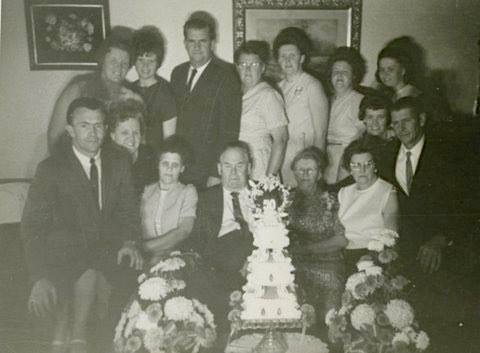 Taken in the living room on Grammy and Grampy's 50th Wedding Anniversary - so many dear faces. I must have been lurking around somewhere...