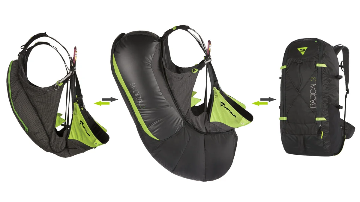 Radical 3 with back pro & rucksack
