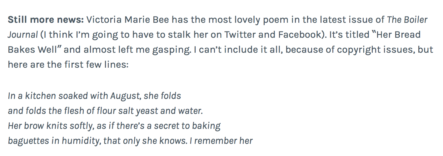 selection of press, written by Cinthie Ritchie