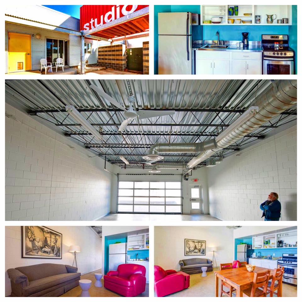 Live/Work Studios at CASP are located on the block adjacent to the Charles Adams Gallery at 1010 Mac Davis Lane.&nbsp;These unique studios designed by architect Upe Flueckiger &nbsp;provide a personal residence, 1,100 square foot studio space, cover…