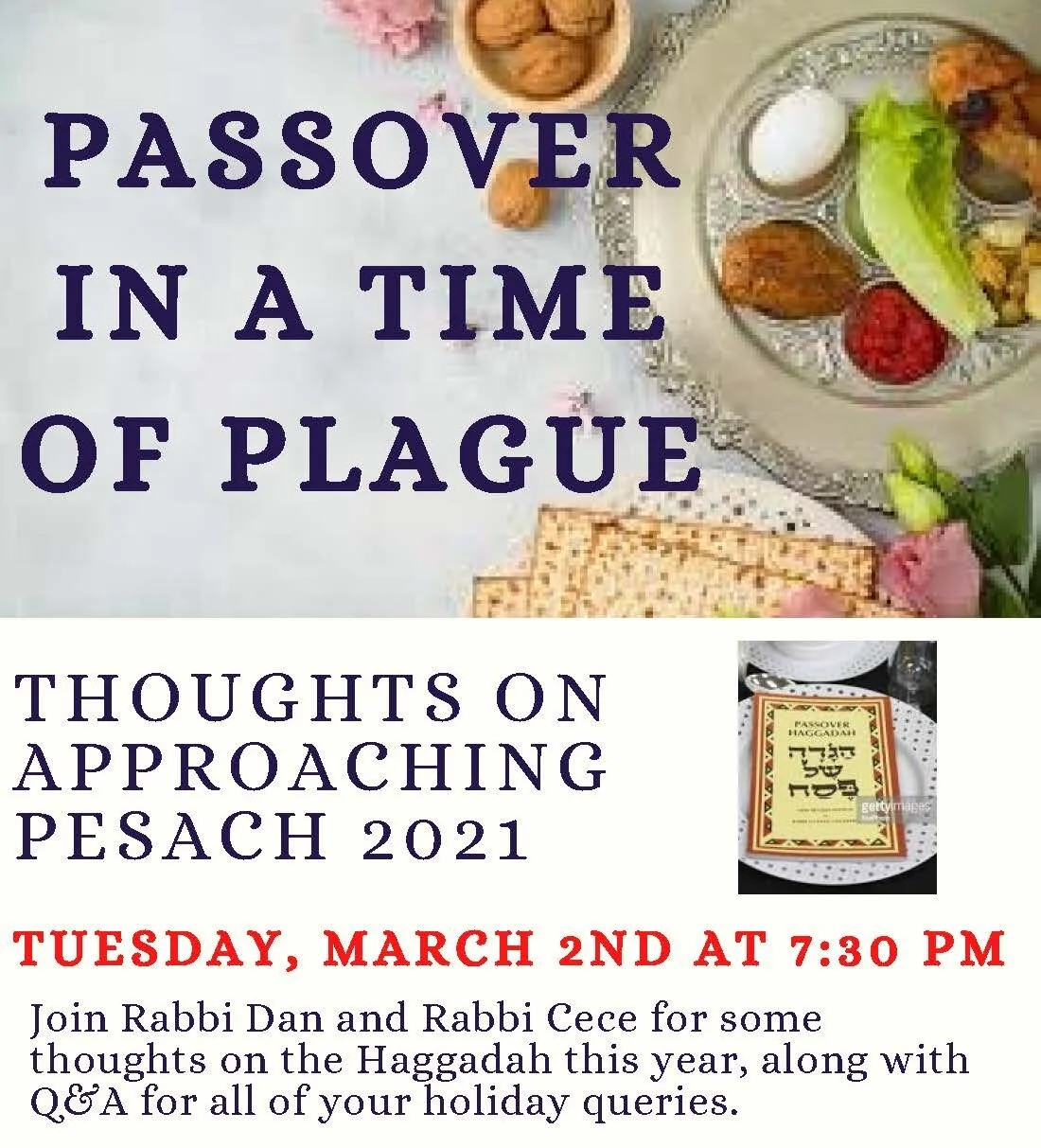 Passover in a time of Plague with Rabbi Dan &amp; Rabbi Cece