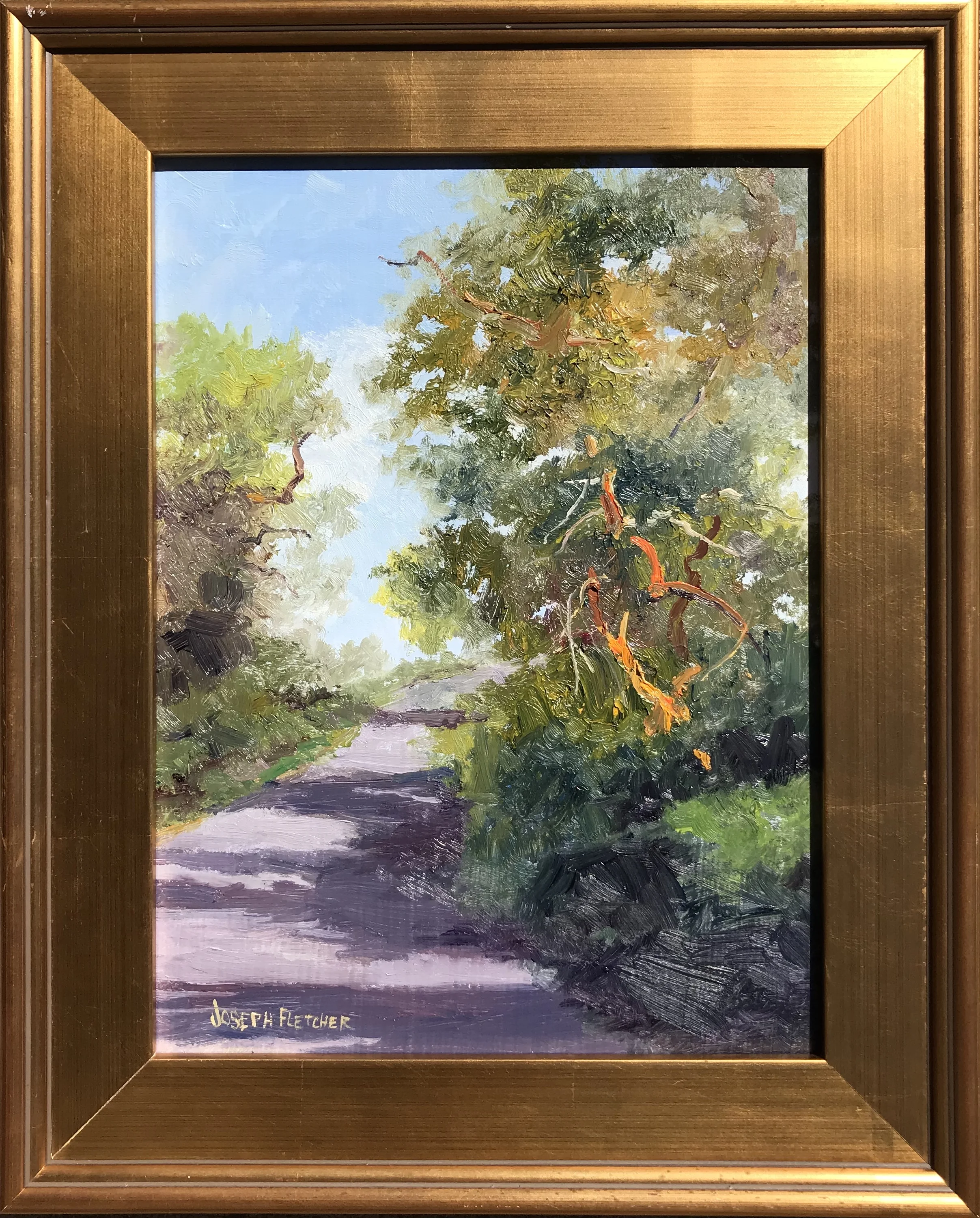 A Stroll Along Meha Road / 16" x 12" / Oil on Panel / $1150