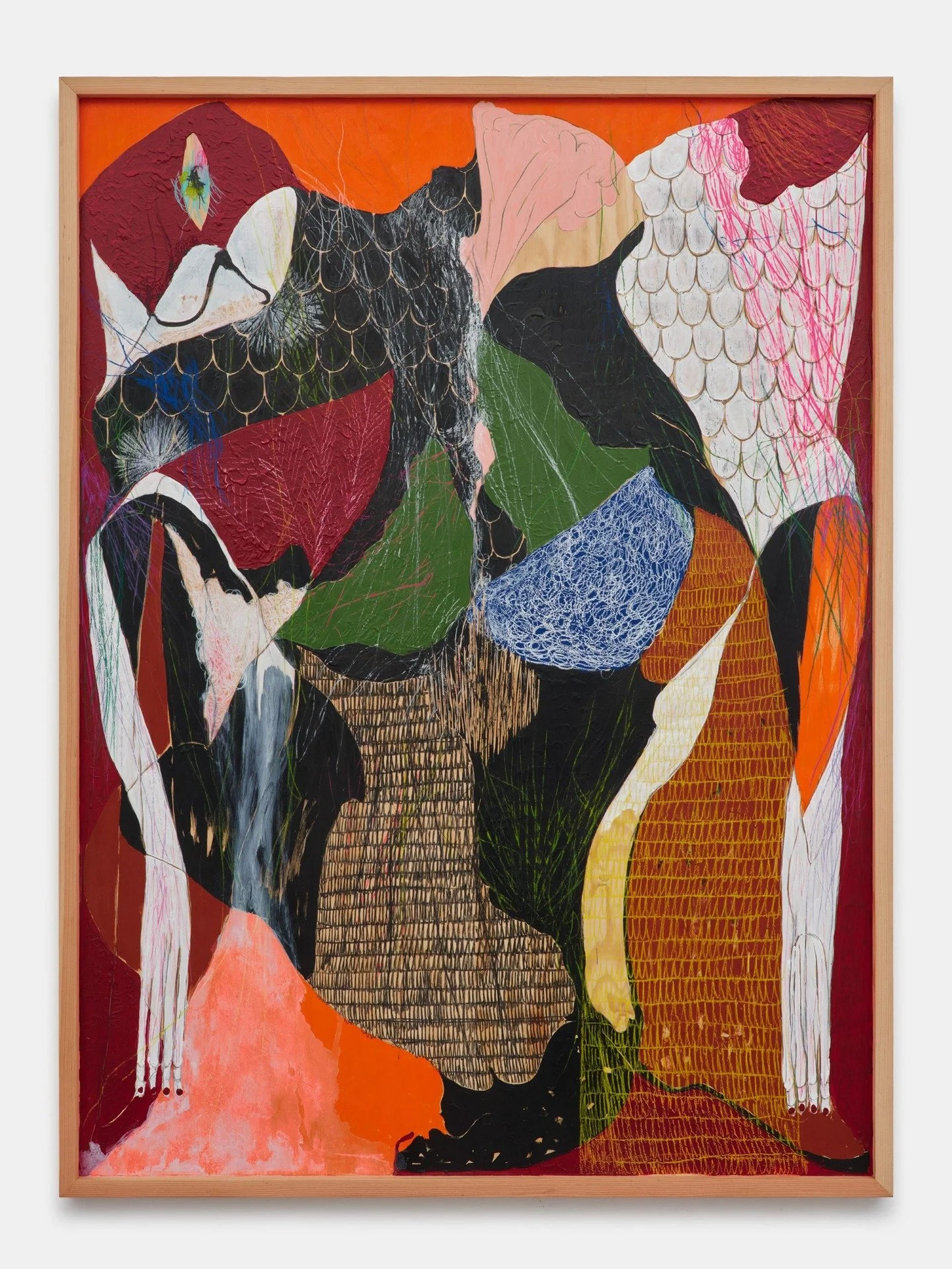 Of Two at Bortolami Gallery debuts new paintings and sculptures by Naotaka Hiro. As the title suggests, Hiro's practice explores duality. The artist indexes expressive gestures and performative movements in paint and silicone, and then edits these ma