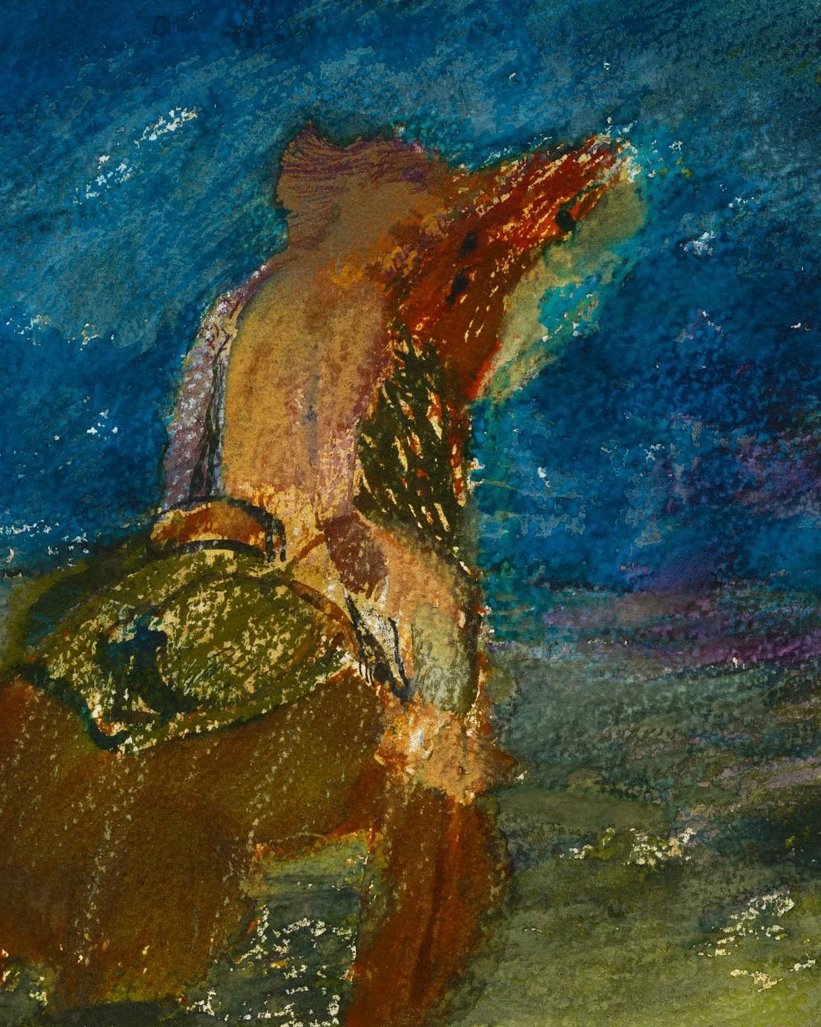 Opened last week, Paradise Valley at Michael Werner Gallery in Beverly Hills presents new paintings and works on paper by Brett Goodroad. Pressing oil paint into canvases, pushing it around and then scraping it away, Goodroad creates dense, abstract 