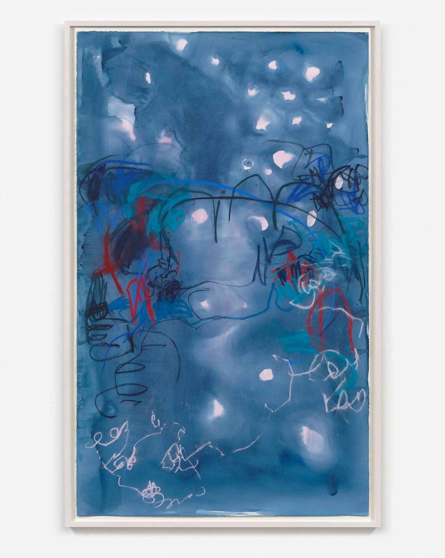 Showing through the end of January, A Gush of Wind (Atemraum) at Galerie Max Hetzler in Berlin presents new paintings by Janaina Tsch&auml;pe. Each painting presents an abstract translation of the artist's emotional and sensory experience, often in c