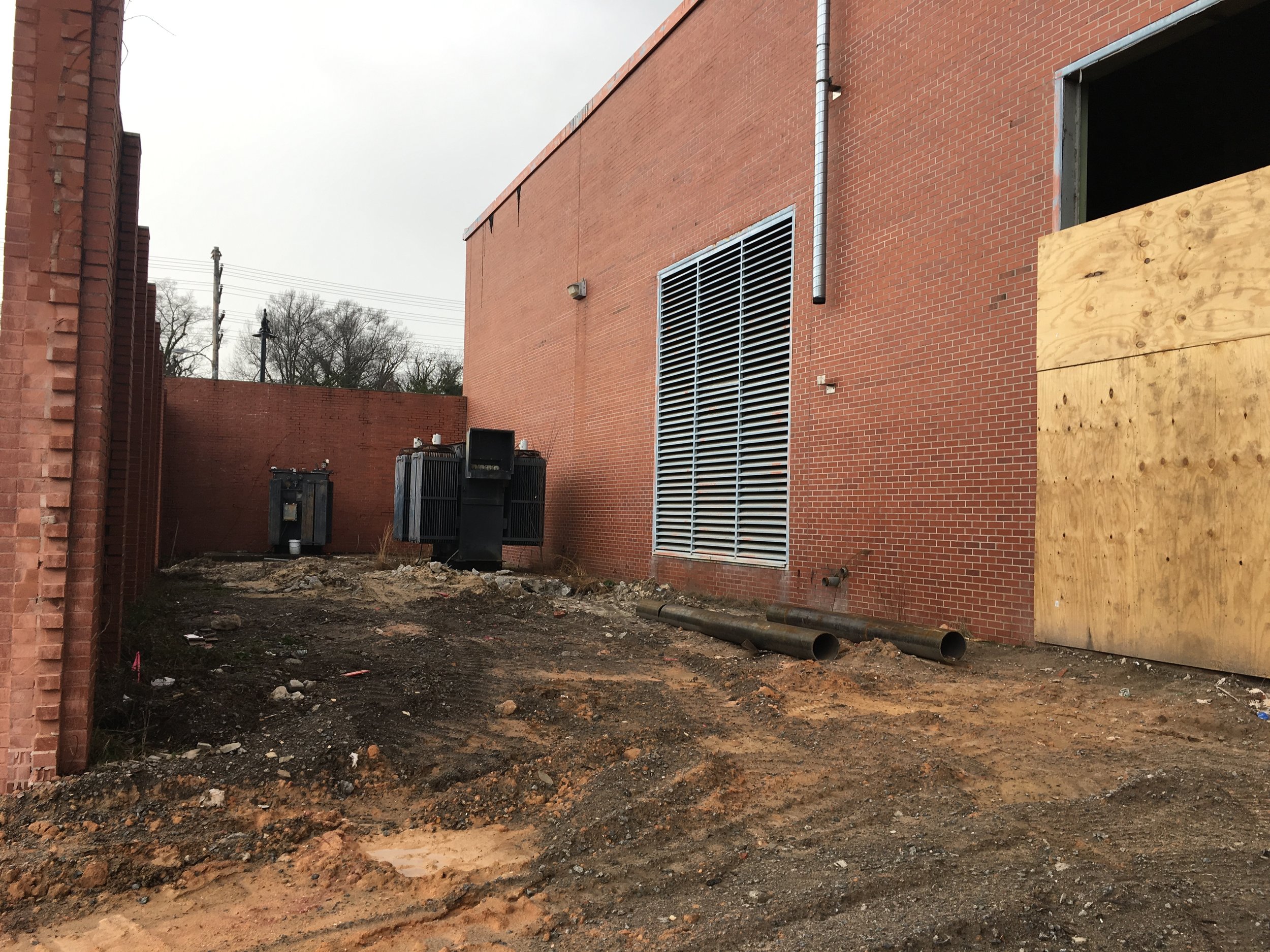 Calhoun side - future glass garage doors