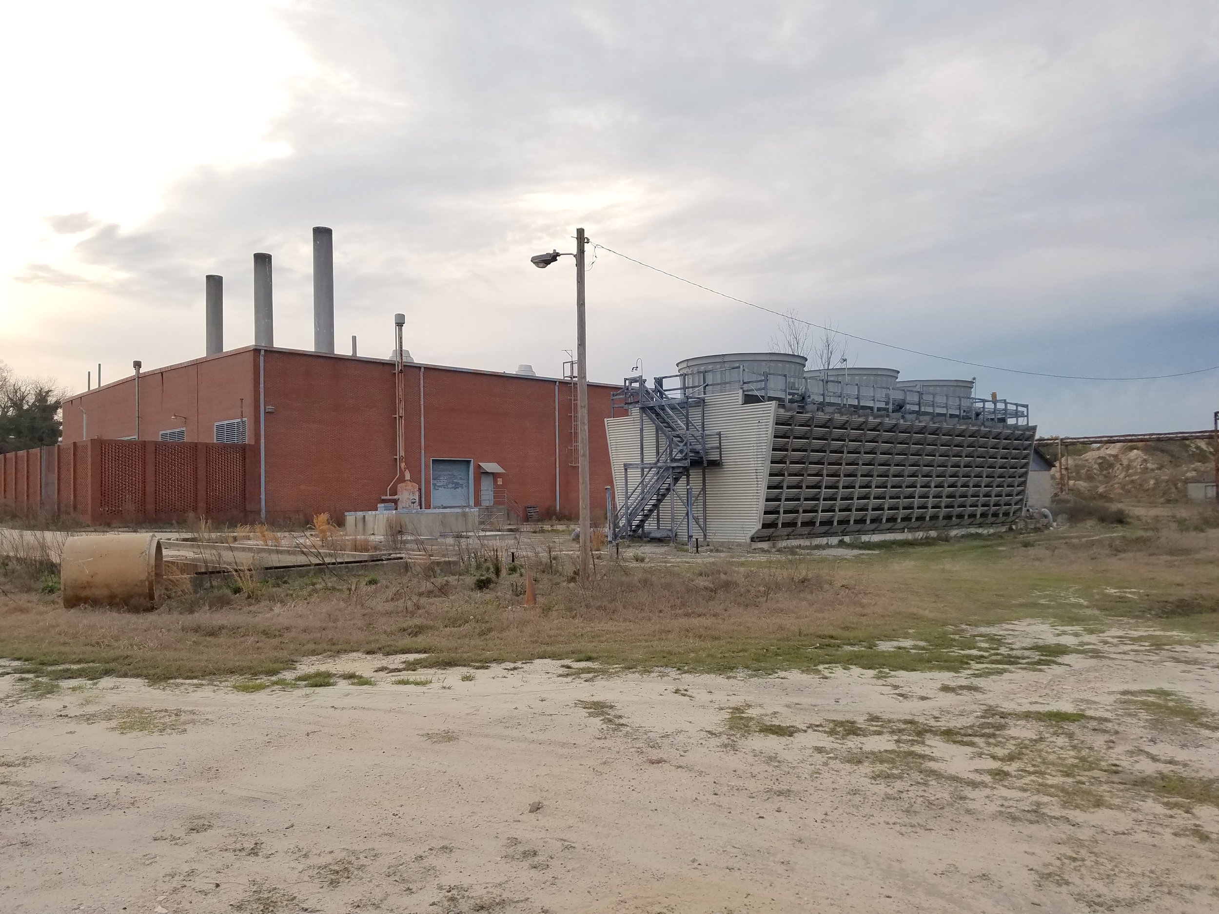 Rear view including former cooling towers