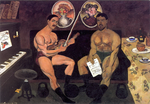 “方块J”的肌肉男画家们
