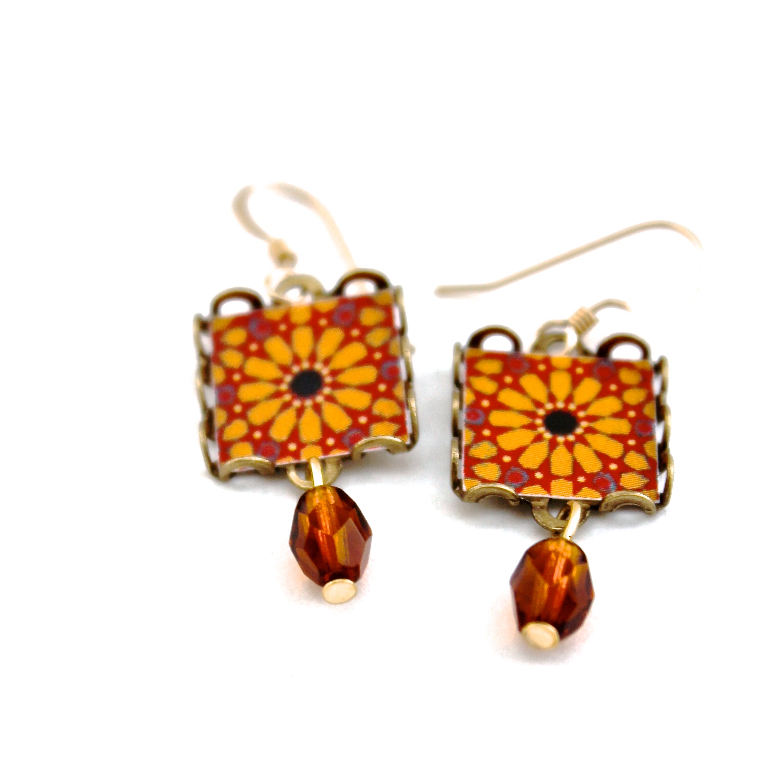 Flower Earrings | Orange