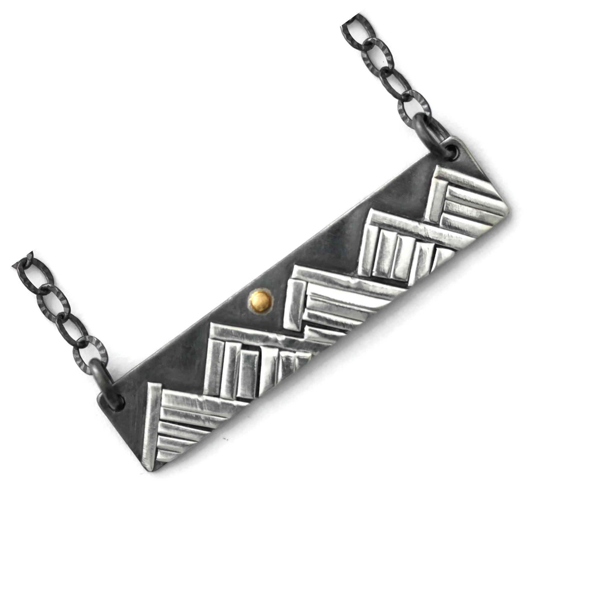 Oxidized Mtn Bar Necklace