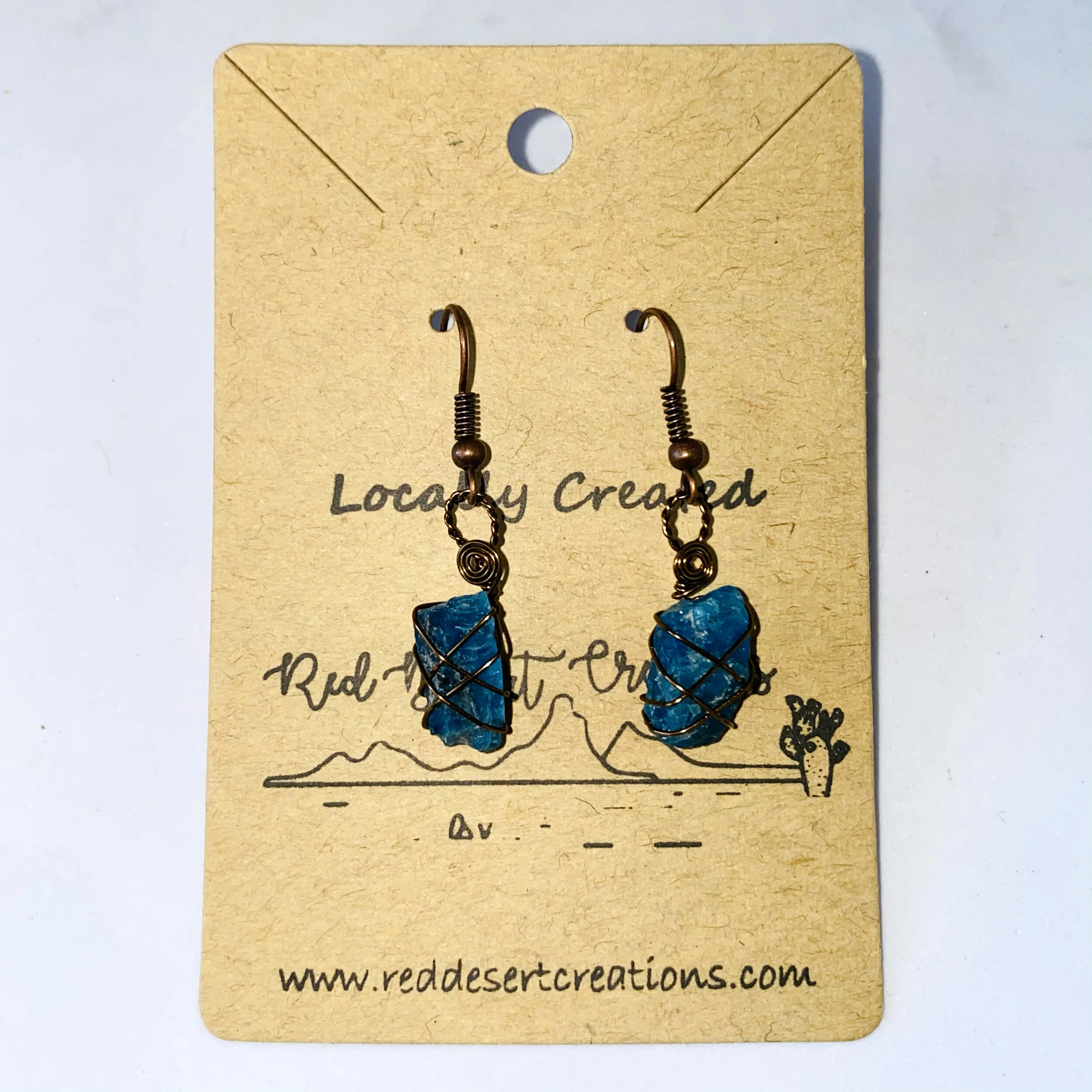 Blue Apatite Earrings // $36