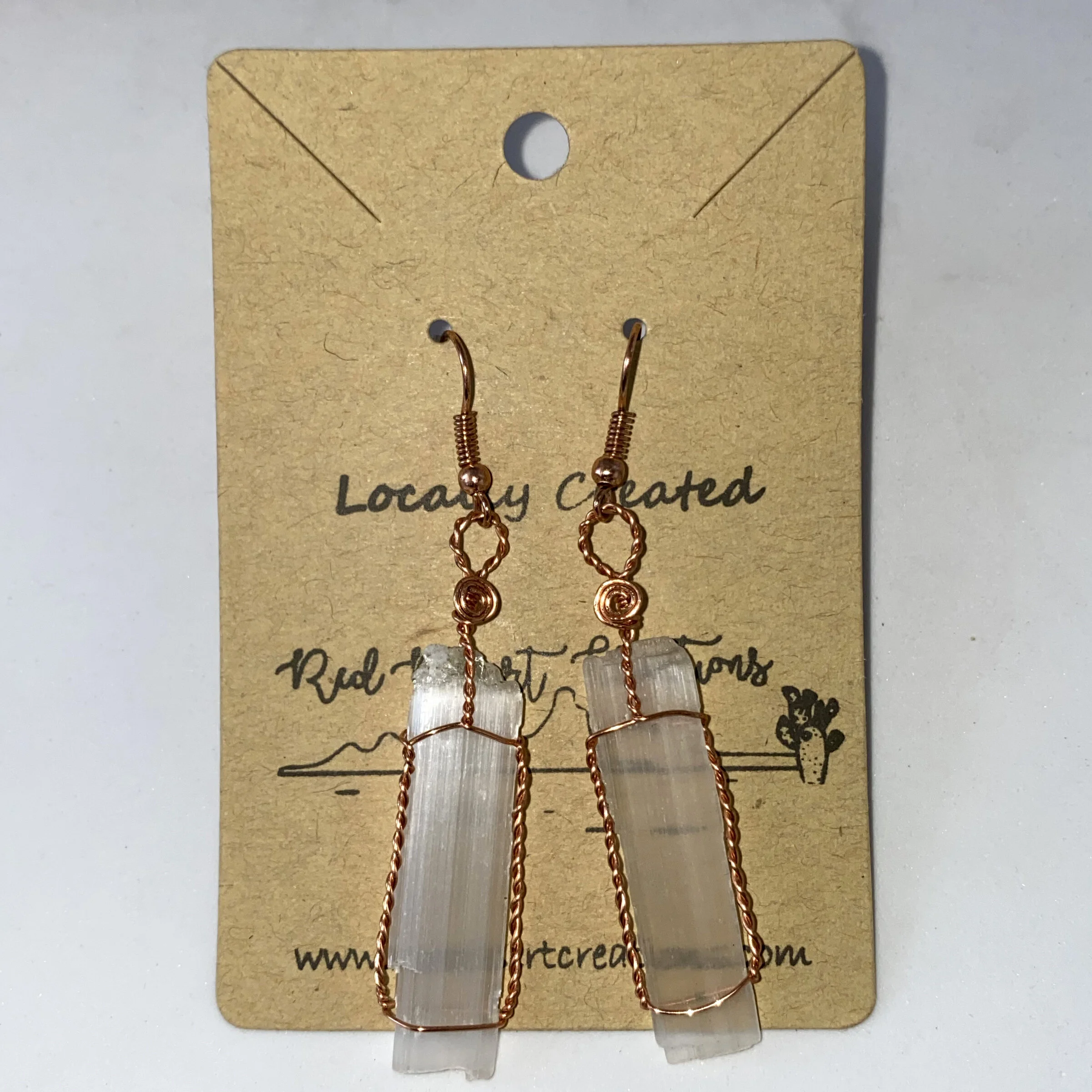 Selenite Earrings // $36