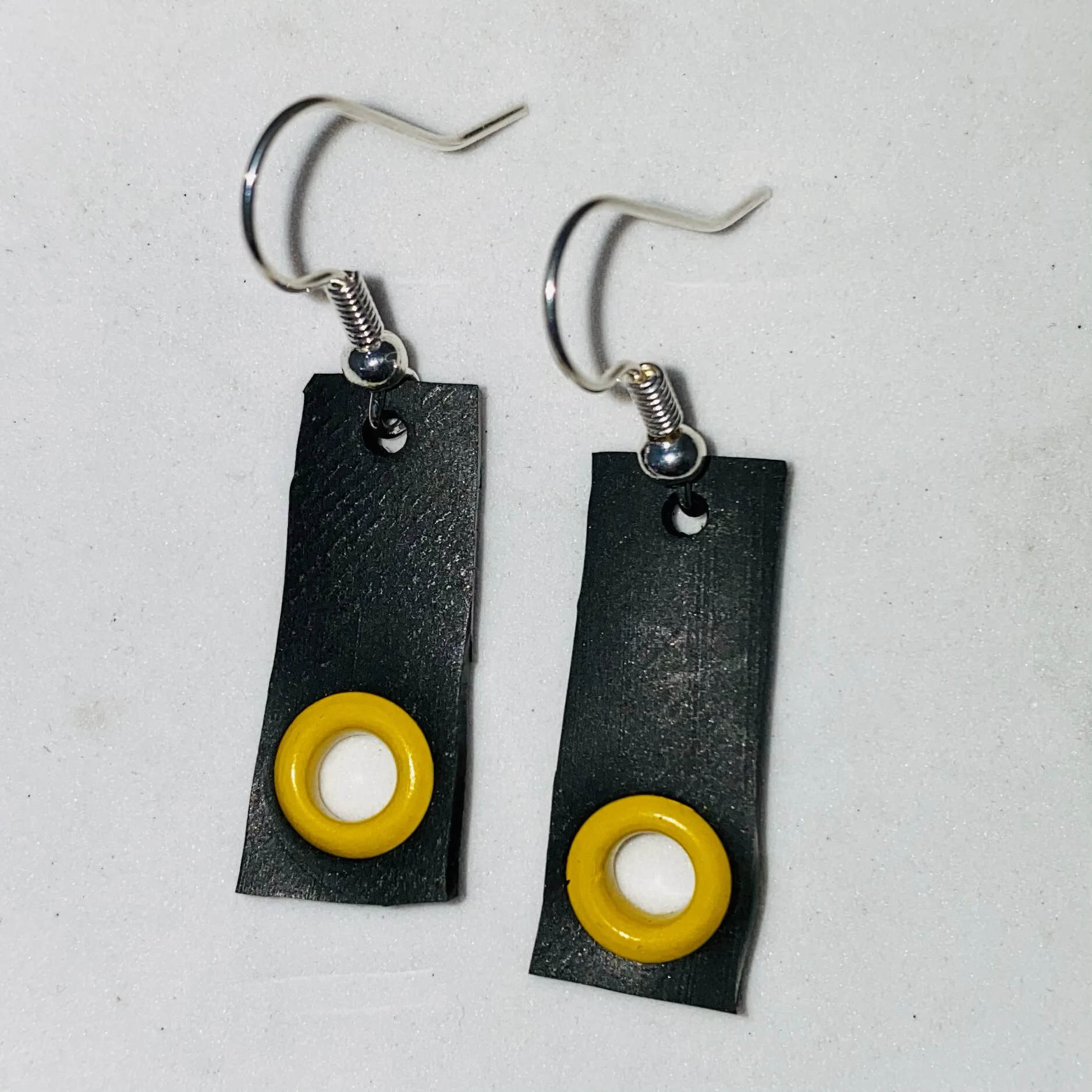 Medium Yellow Grommet Earrings // $22