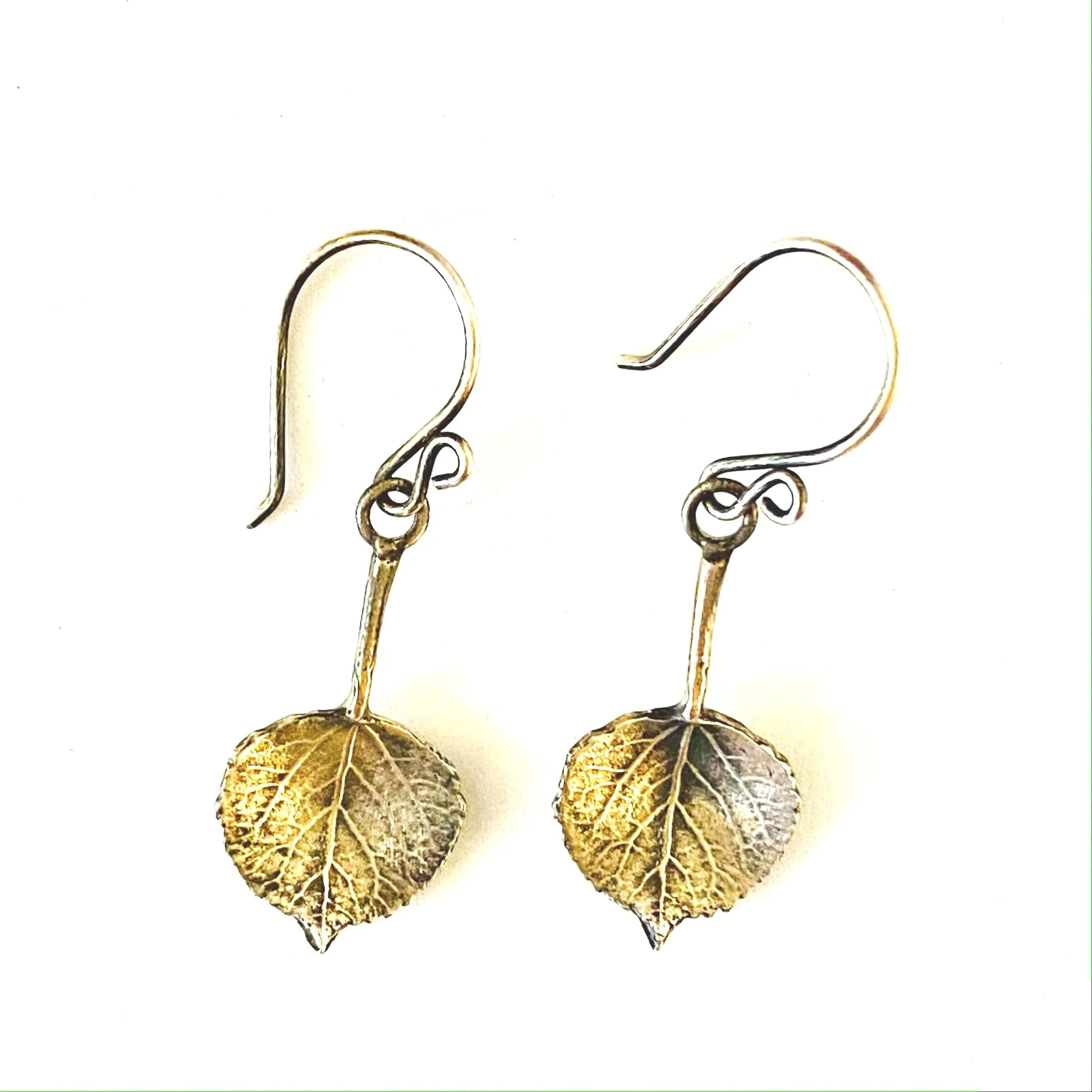 Silver Aspen Leaf Earrings