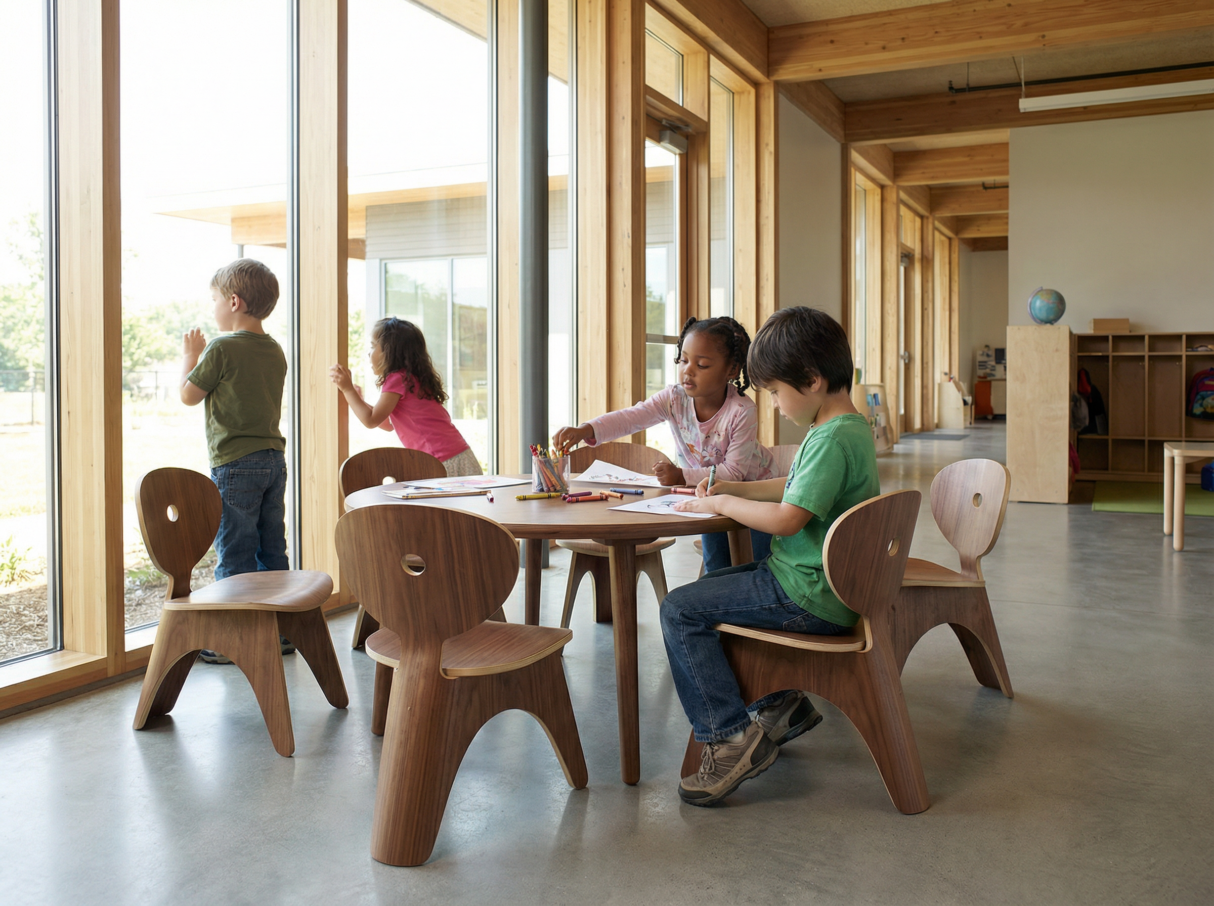 Firefly_Gemini Flash_A pre-school chair for children made out of a of molded plywood. The edges of the ply 418731.png