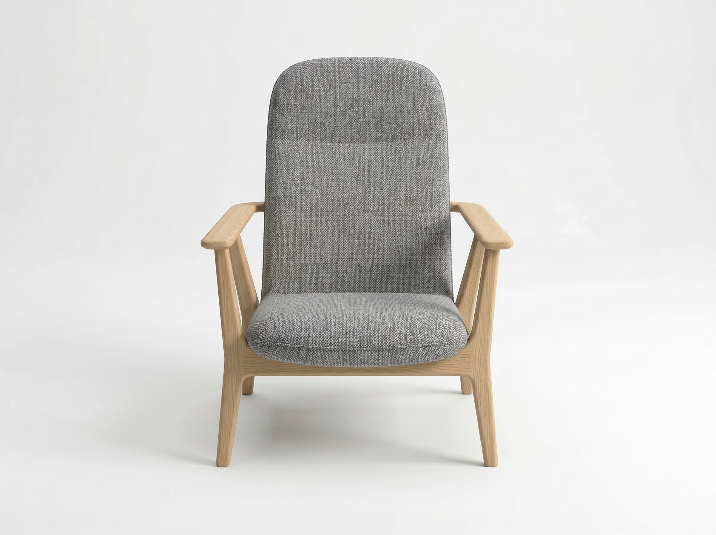 Firefly_GeminiFlash_A lounge chair in an infinite white environment of a photo studio. The chair is made  699865.png