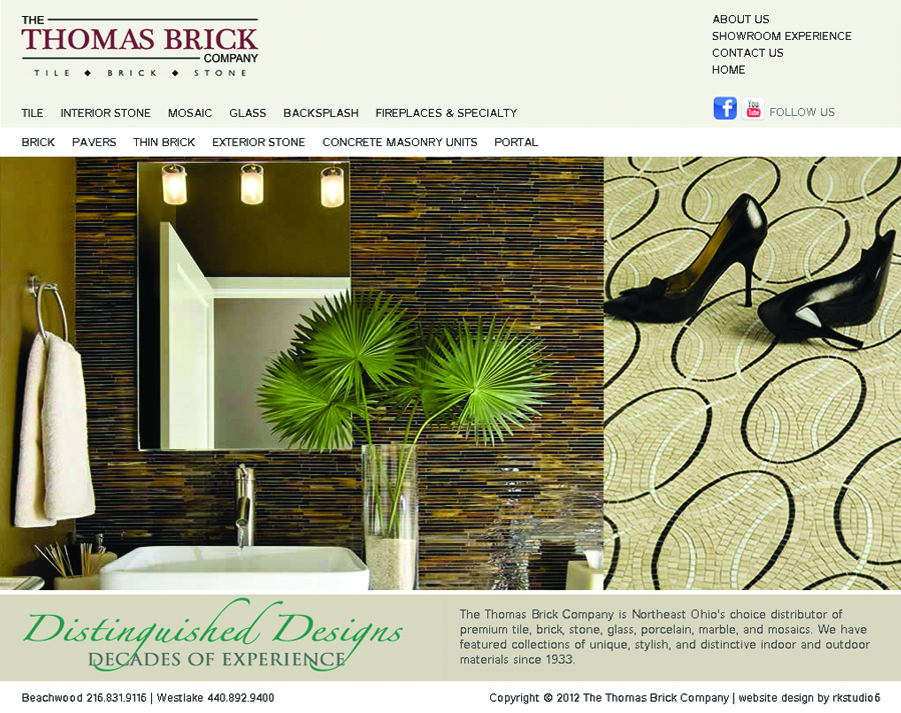 Thomas Brick Company website homepage