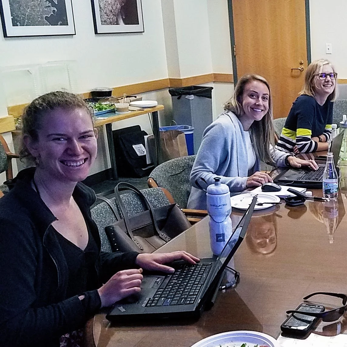 Irina, Christine, and Savannah at the Lab's first Data Jamboree "Never has sitting in the same room and working with others had a title so fun." @christinebaugh