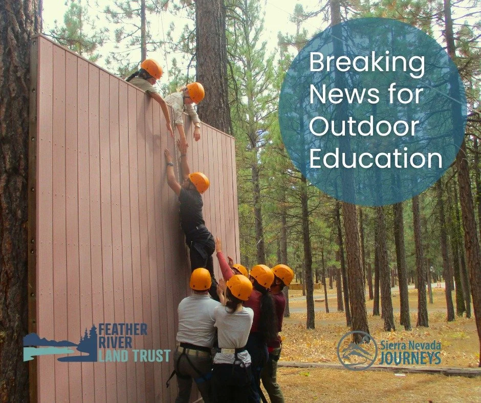As Sierra Nevada Journeys approaches its 20th anniversary, we received 1,025 acres of protected land from Feather River Land Trust, expanding our Outdoor Education Camp to 1,494 acres. 

We are reimagining what&rsquo;s possible &ndash; from new learn