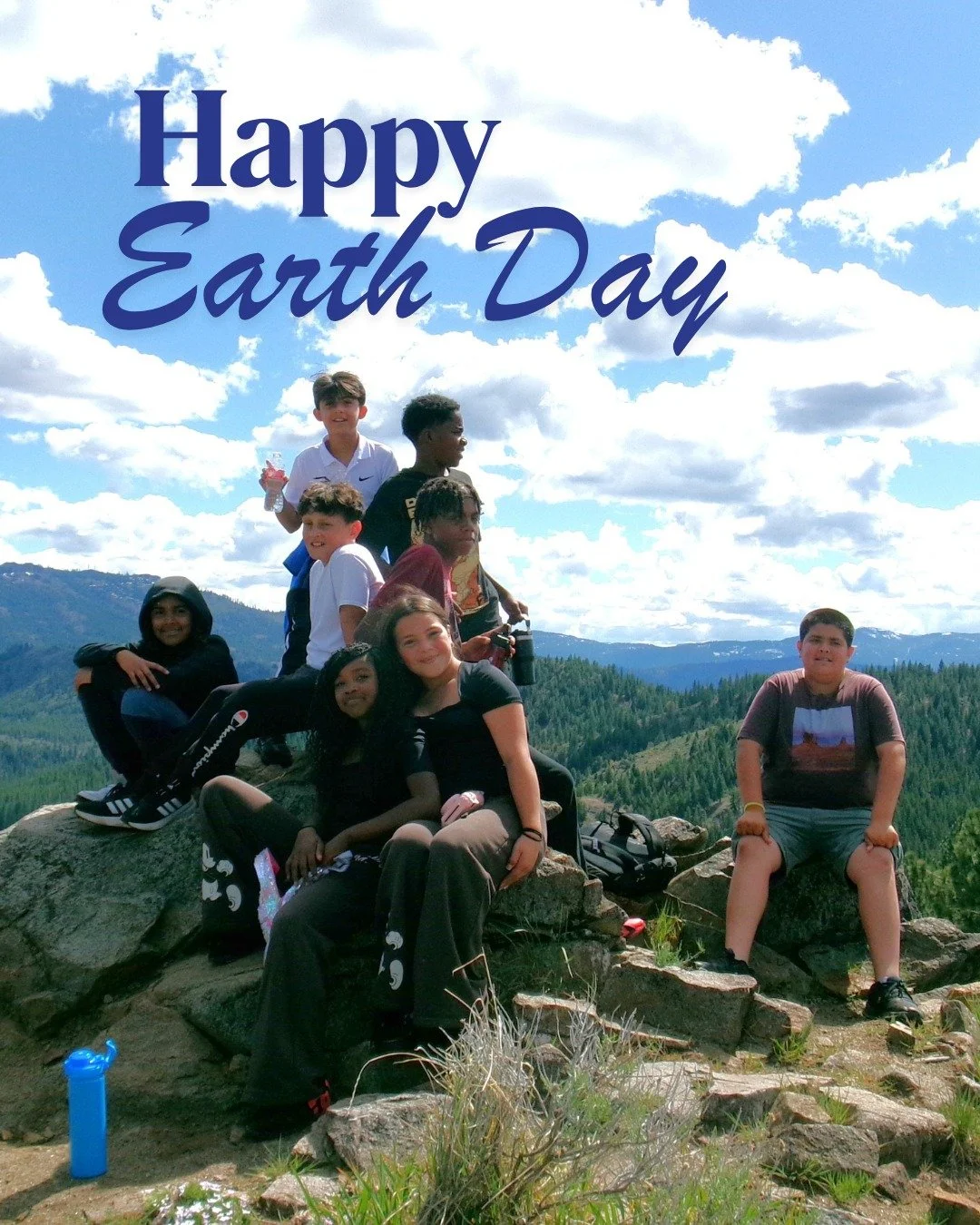 Happy Earth Day. Sixth-grade students from Pioneer TK-8 in the Twin Rivers Unified School District took their learning to new heights &mdash; literally!

Perched on top of the Bald Spot during their exploration hike, these students soaked in the view