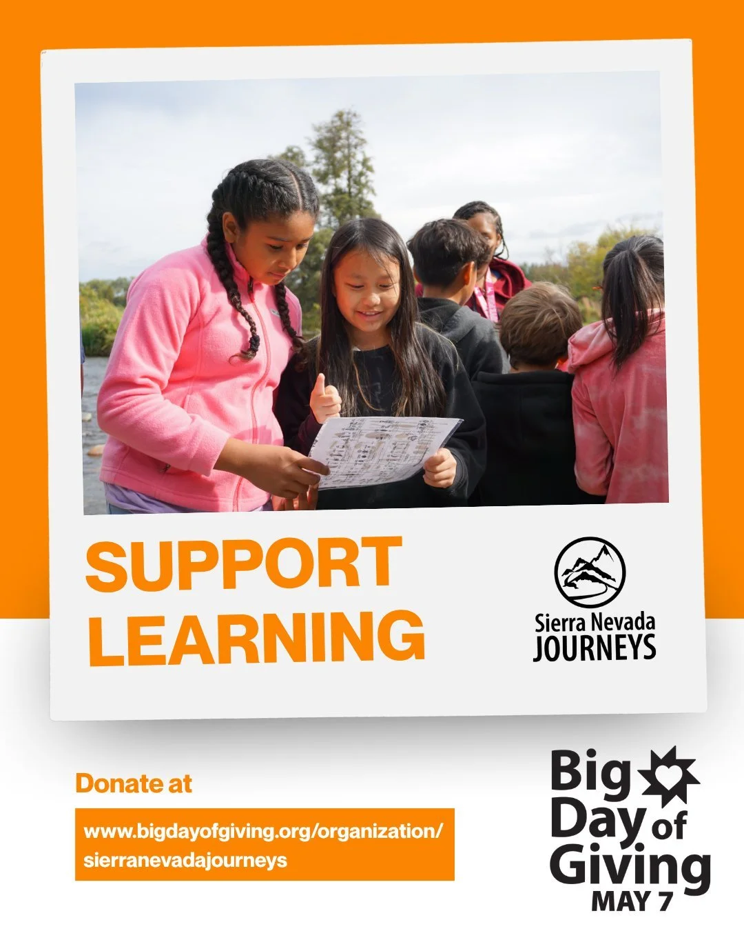 Big Day of Giving is coming on May 7!

Support helps more kids experience outdoor science education and build a connection to the natural world. Learn how to get involved at the link in our bio! #BDOG2026