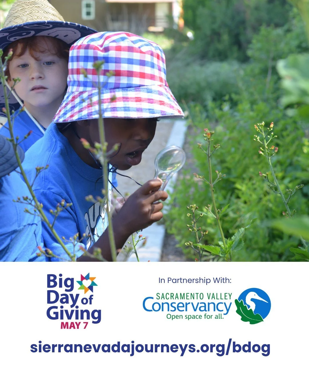 Thank you to our fellow Big Day of Giving partner, Sacramento Valley Conservancy. Camp Pollock will host our Sacramento Day Camp and also serves as one of our Classrooms Unleashed field trip locations. We&rsquo;re working together this #BDOG2026, as 