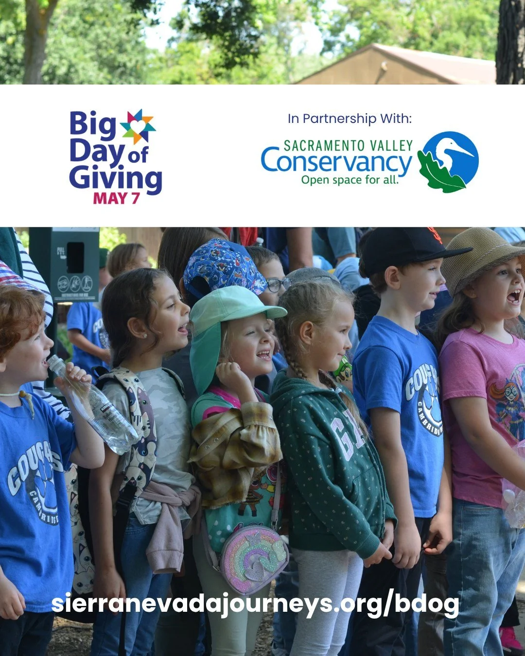 We&rsquo;re proud to partner with @sacramentovalleyconservancy this Big Day of Giving! 
Camp Pollock  is a special place for us&mdash;home to our Sacramento Day Camp and a key site for our Classrooms Unleashed field trips. Together, we&rsquo;re carin
