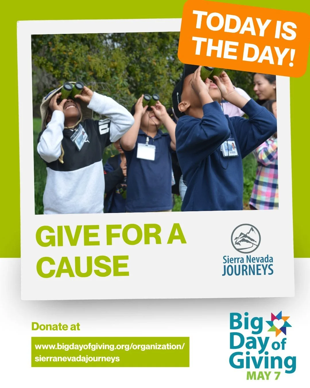 Today is Big Day of Giving. #BDOG2026

A generous donor will match all gifts up to $5,000, doubling your impact and helping more students experience their own &ldquo;best day ever.&rdquo;

Give today and help open the door to outdoor science educatio