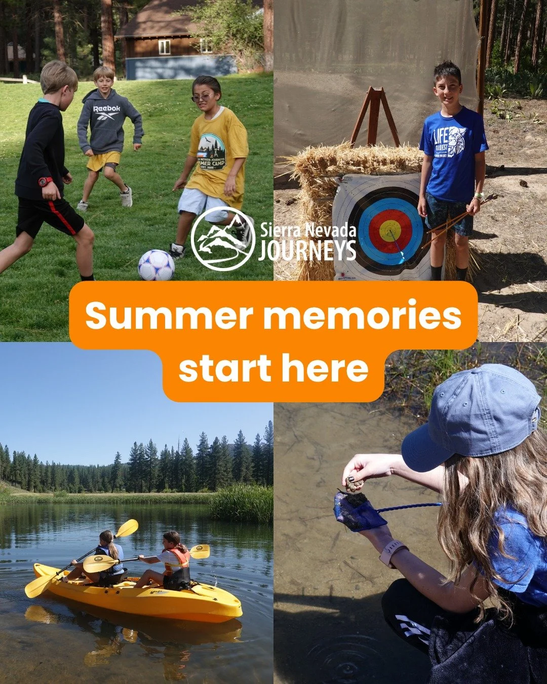 Did you know Sierra Nevada Journeys campers spend their days hiking, exploring ecosystems, conducting science experiments, kayaking, creating art, and building friendships outdoors? Summer memories start here.