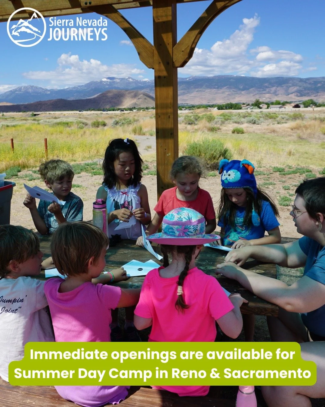 If your summer plan is not working for your child, it is not too late to make a change.

Sierra Nevada Journeys Summer Day Camp in Reno and Sacramento offers kids a supportive, hands-on camp experience without feeling lost in a crowd.

Campers explor