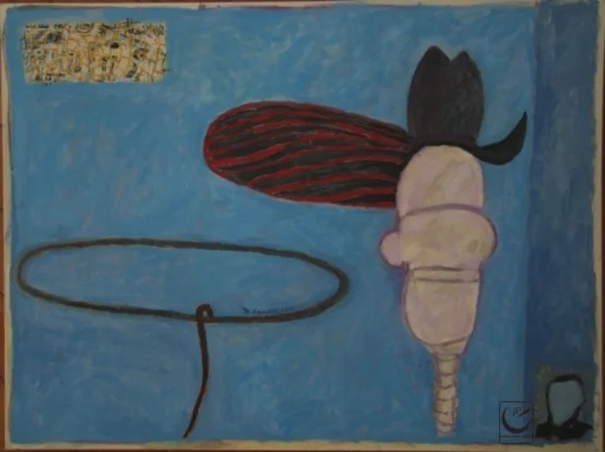 Web of Lies, 2008. Acrylic on canvas, 3’ x 4’