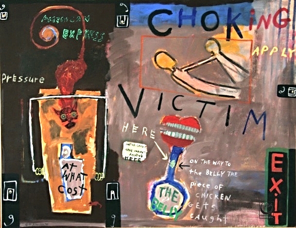 American Express, Acrylic on Canvas, 48” x 63,” 1997