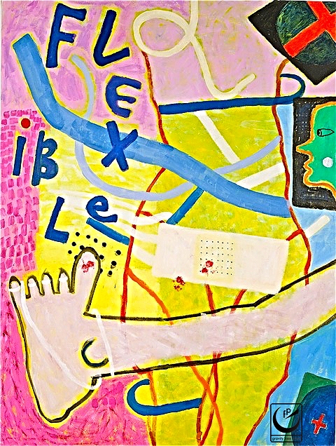 Flexible, 24 x 30," Acrylic on canvas, 2011