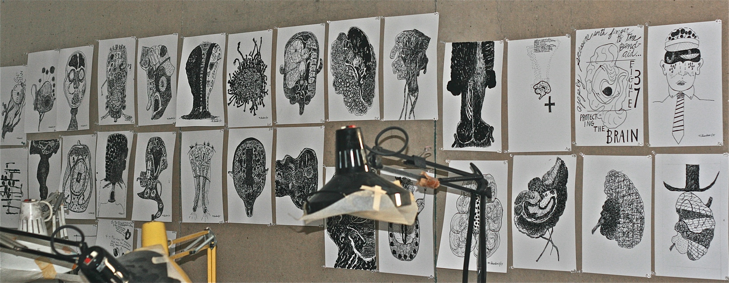 SERIES: ATLAS OF THE MIND. 9 x 12" INDIA INK ON PAPER, 2014.