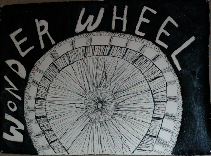 SERIES: LUNA PARK. 22 X 31." INDIA INK ON PAPER. 2016. 