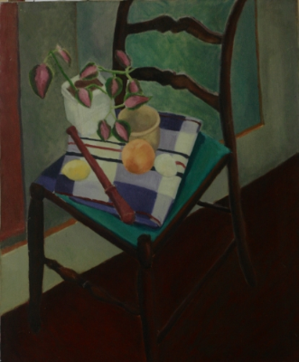 STILL LIFE WITH RECORDER. OIL ON CANVAS. 1972-73.