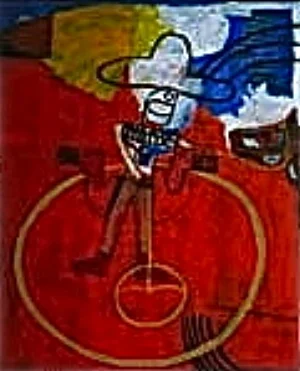 Cowboy and Horse . Acrylic on canvas. 2008.