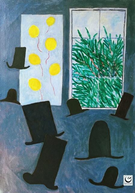 The Remembered, 2015. Acrylic on canvas, 28” x 40”